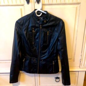 Sexy Moto Faux Leather Jacket